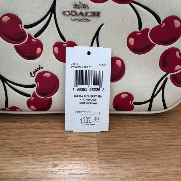 Coach Nolita 19 With Cherry Print Should Bag CZ012 - Picture 7 of 7